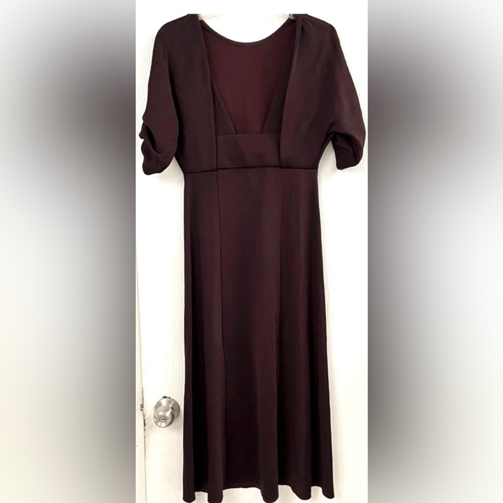COS Deep Burgundy Backless Midi Dress